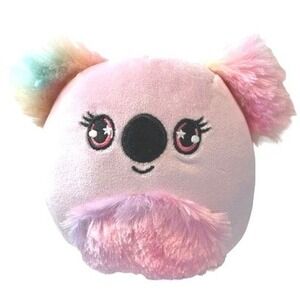 Squishmallow Plush Pink Koala Rainbow Fluffy Ears Sparkly Pink Eyes